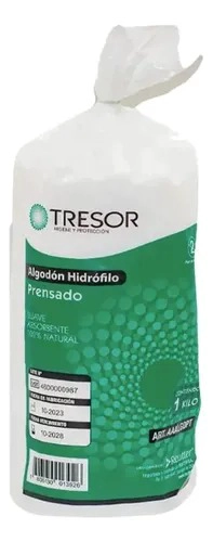 ALGODON HIDROFILO PRENSADO 1 KG TRESOR SUAVE ABSORBENTE - 1