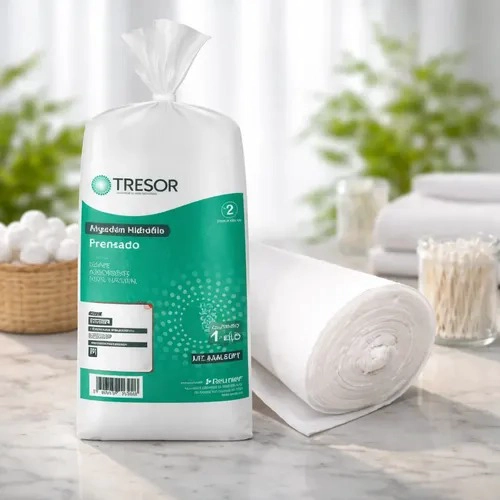 ALGODON HIDROFILO PRENSADO 1 KG TRESOR SUAVE ABSORBENTE - 3