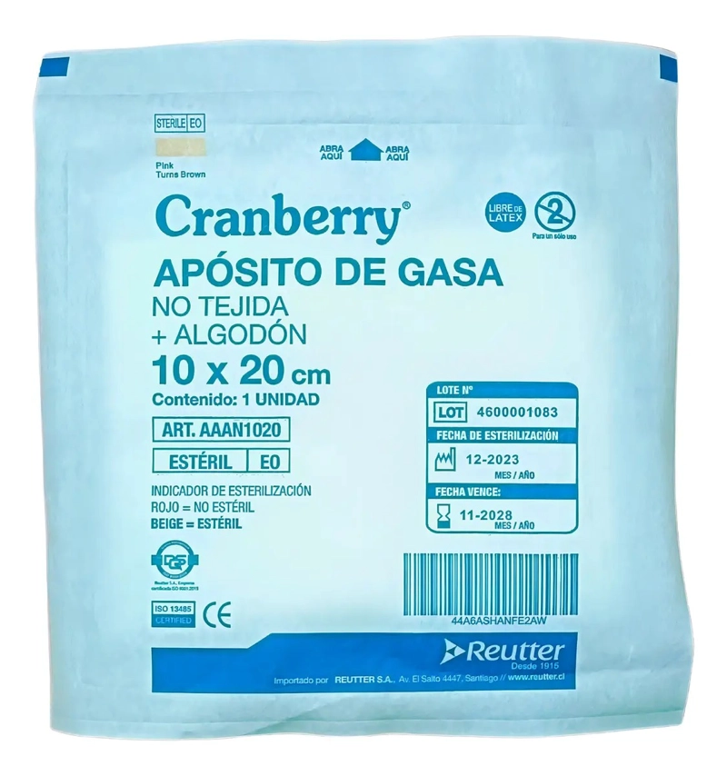 APOSITO CURACION GASA ESTE RIL DESECHABLE 10X20 (10 UNDS) - 1