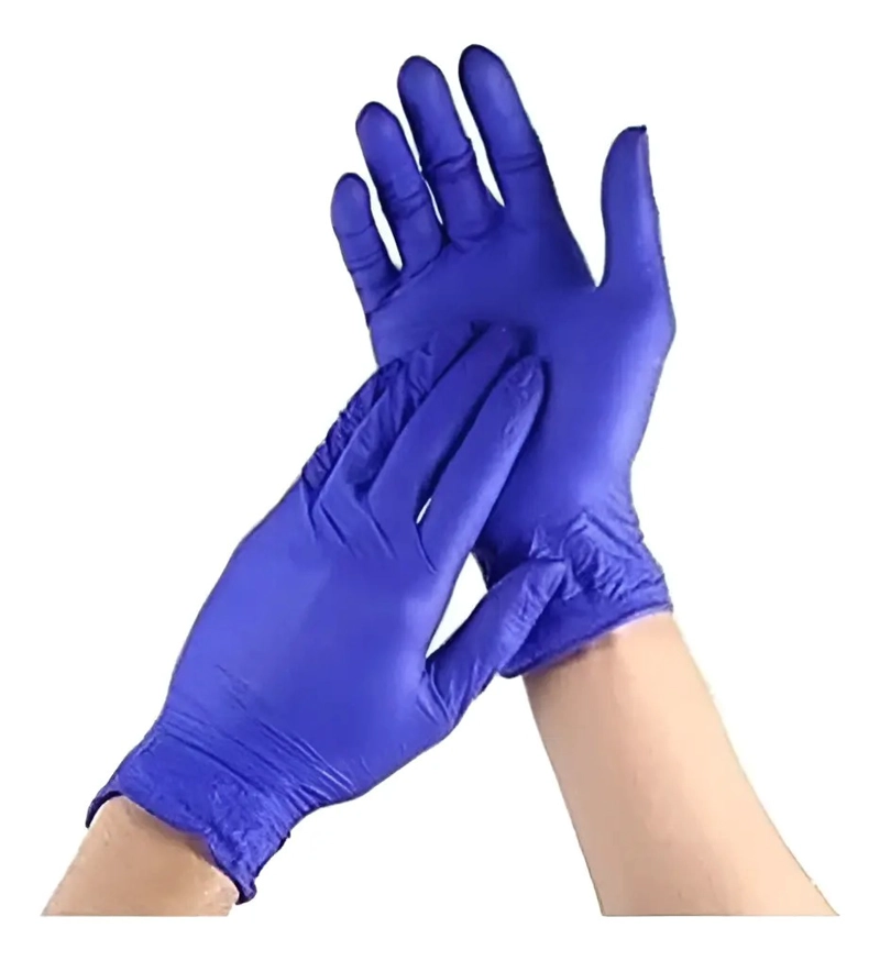 GUANTES TRESOR COLOR COBALTO TALLA M NITRILO X 100 UNID - 2