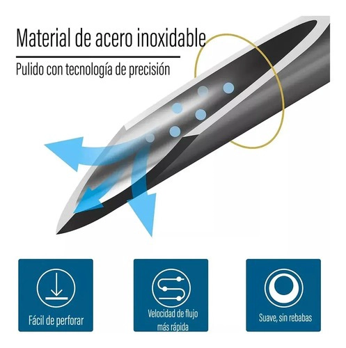 AGUJA HIPODERMICA 23G X 1 - CAJA 100 UNDS CRANBERRY - 4