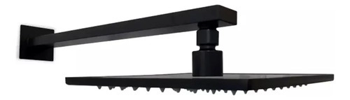 PLATO DUCHA CUADRADO NEGRO 25CM + BRAZO 40 CM NEGRO TAUMM - 4