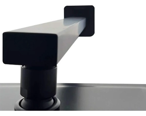 PLATO DUCHA CUADRADO NEGRO 25CM + BRAZO 40 CM NEGRO TAUMM - 5