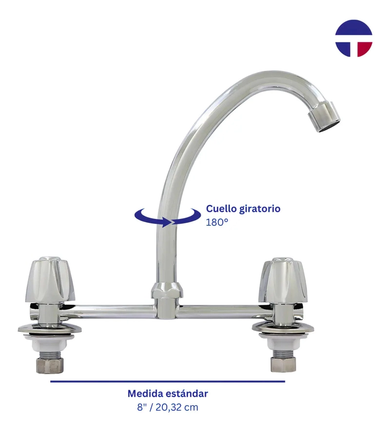 LLAVE COMBINACION LAVAPLATO TÄUMM ANTONELLA ACABADO BRILLANT - 2