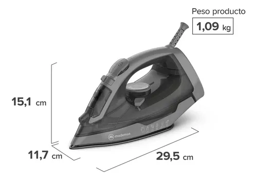 PLANCHA A VAPOR MADEMSA CON BASE DE CERAMICA MIR30 - 7