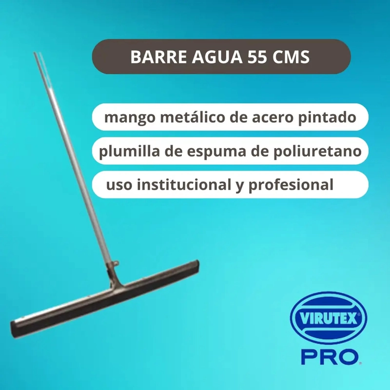 BARRE AGUA INSTITUCIONAL 55 CM CON MANGO DE ALUMINIO VIRUTEX - 2