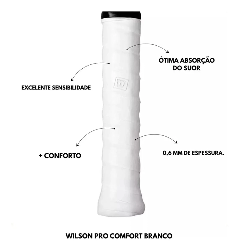 WILSON PRO WHITE OVERGRIP (PAQUETE CON 3 UNIDADES) - 2