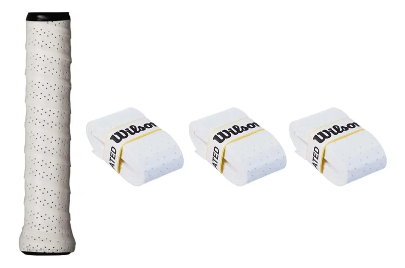 PACK X3 WILSON PRO OVERGRIP PERFORADO CUBREGRIP TENIS PADEL - 3