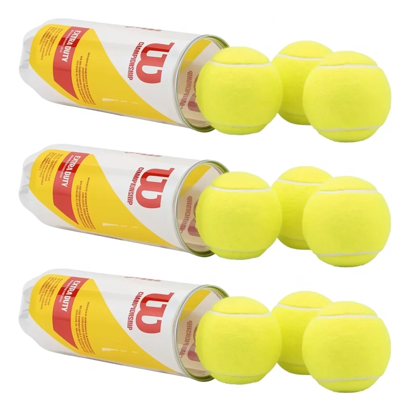 PELOTAS TENIS WILSON CHAMPIONSHIP EXTRA DUTY 3 TARROS 9 UNID - 2