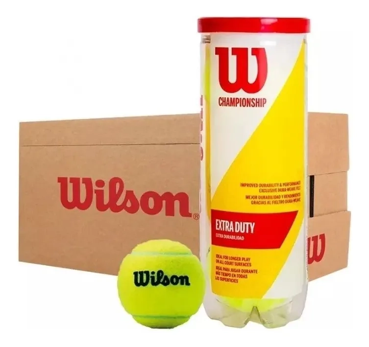 PELOTAS TENIS WILSON CHAMPIONSHIP EXTRA DUTY 3 TARROS 9 UNID - 3