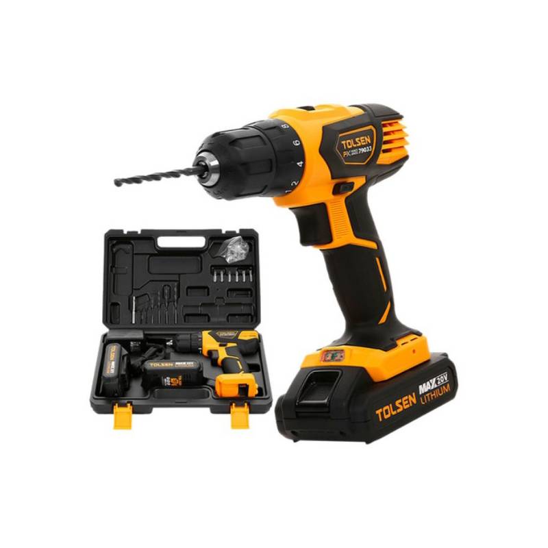 TALADRO INALÁMBRICO TOLSEN 79033 2 BATERIAS - 1