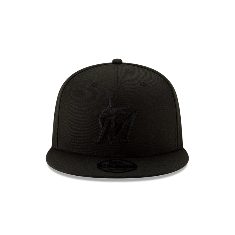 JOCKEY NEW ERA NEGRO MIAMI MARLINS MLB 9FIFTY BLACK - 2