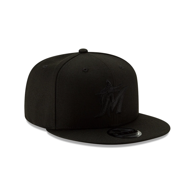 JOCKEY NEW ERA NEGRO MIAMI MARLINS MLB 9FIFTY BLACK - 3