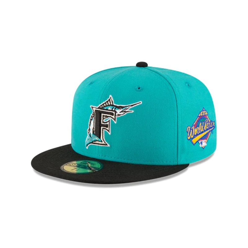 GORRA NEW ERA TURQUESA FLORIDA MARLINS MLB 59FIFTY WOOL TURQUOISE - 1
