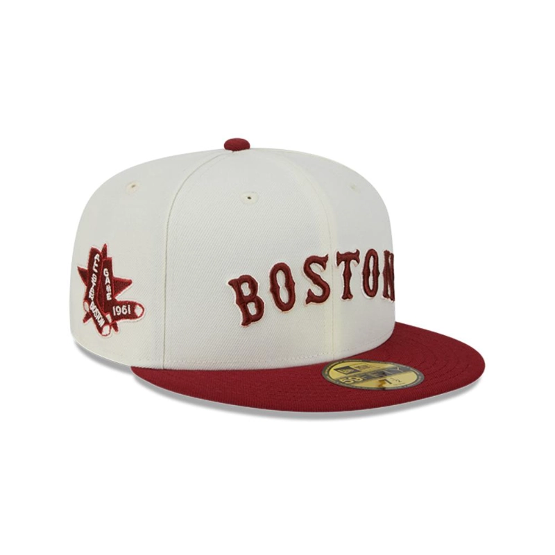 GORRA BOSTON ROJO SOX MLB 59FIFTY BLANCO NEW ERA - 1