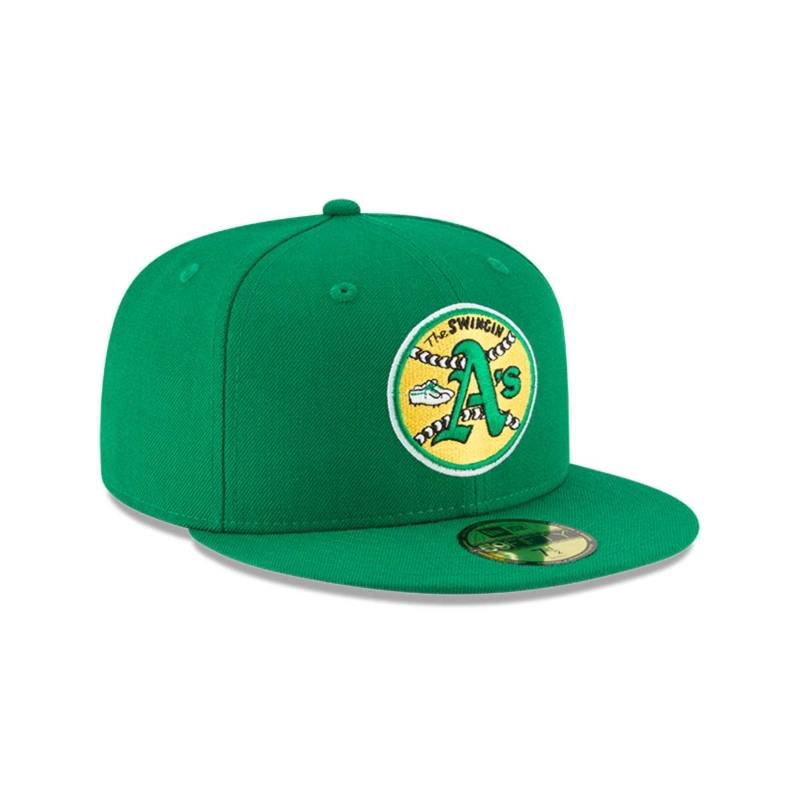 GORRA NEW ERA VERDE 59FIFTY OAKLAND ATHLETICS MLB COOPERSTOWN GREEN - 2