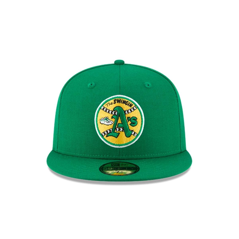 GORRA NEW ERA VERDE 59FIFTY OAKLAND ATHLETICS MLB COOPERSTOWN GREEN - 3