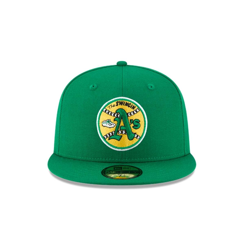 GORRA NEW ERA VERDE 59FIFTY OAKLAND ATHLETICS MLB COOPERSTOWN GREEN - 3