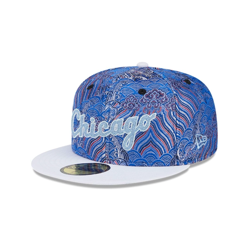 GORRA 59FIFTY MLB CHICAGO WHITE SOX WAVE FILL BLUE - 1