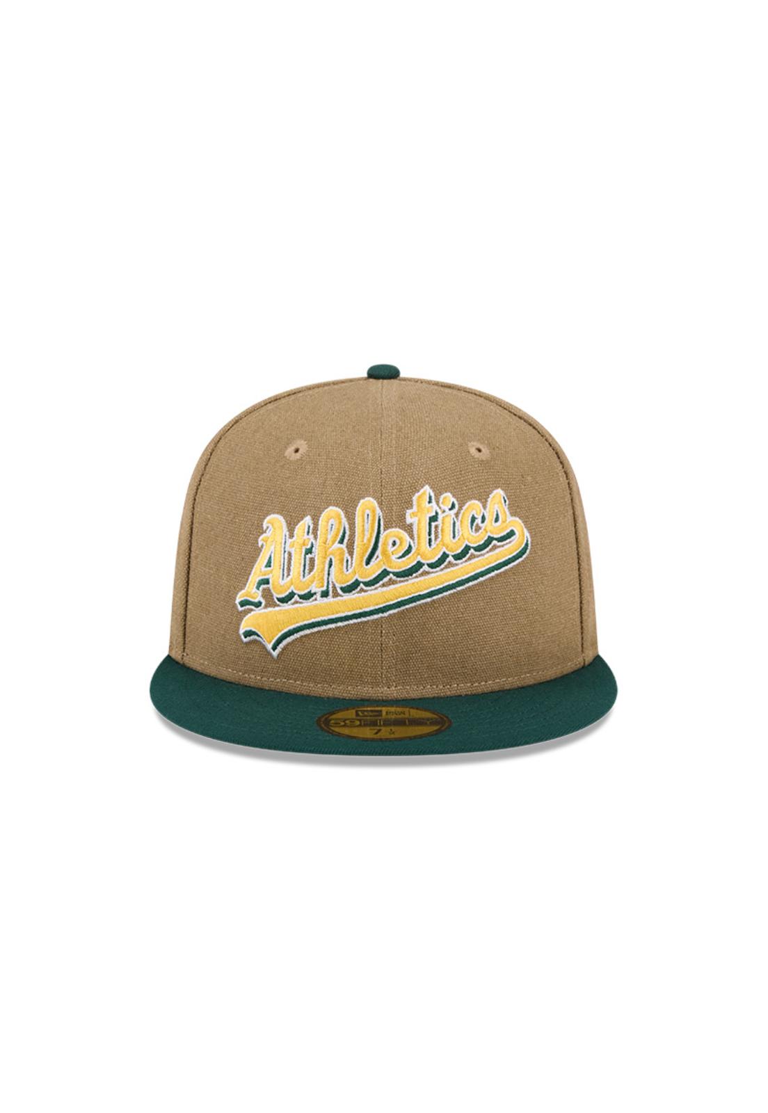 GORRO 59FIFTY MLB OAKLAND ATHLETICS CANVAS CROWN BEIGE - 3