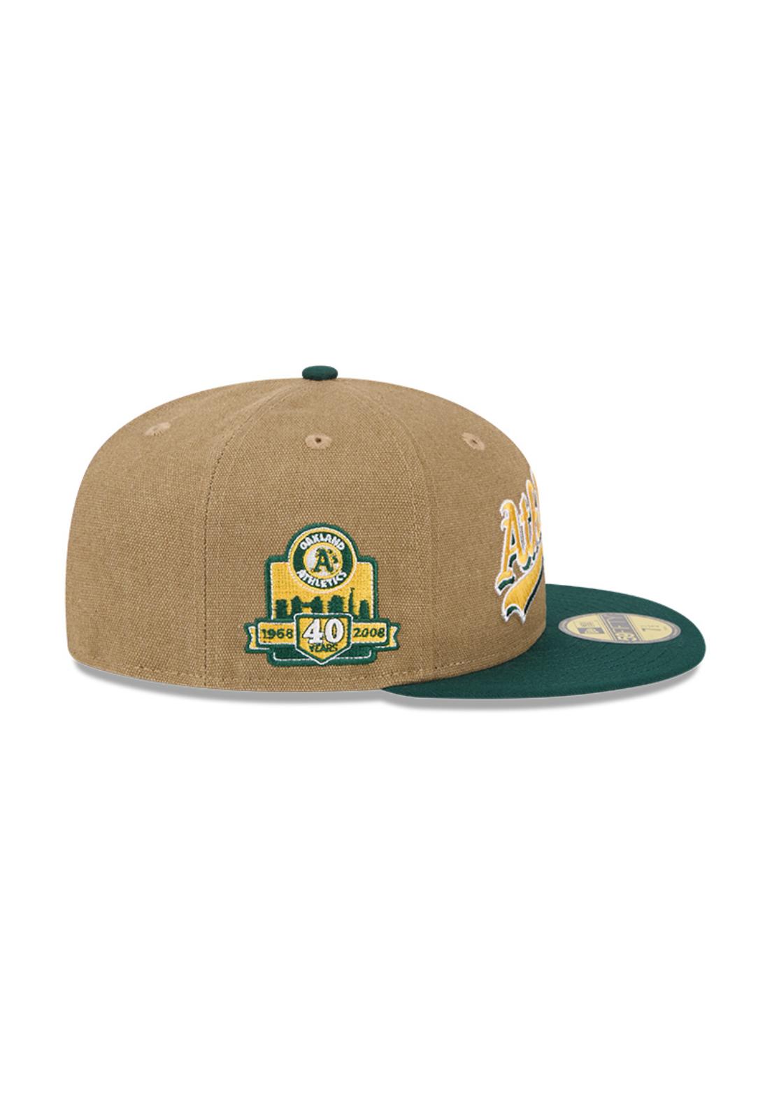 GORRO 59FIFTY MLB OAKLAND ATHLETICS CANVAS CROWN BEIGE - 4