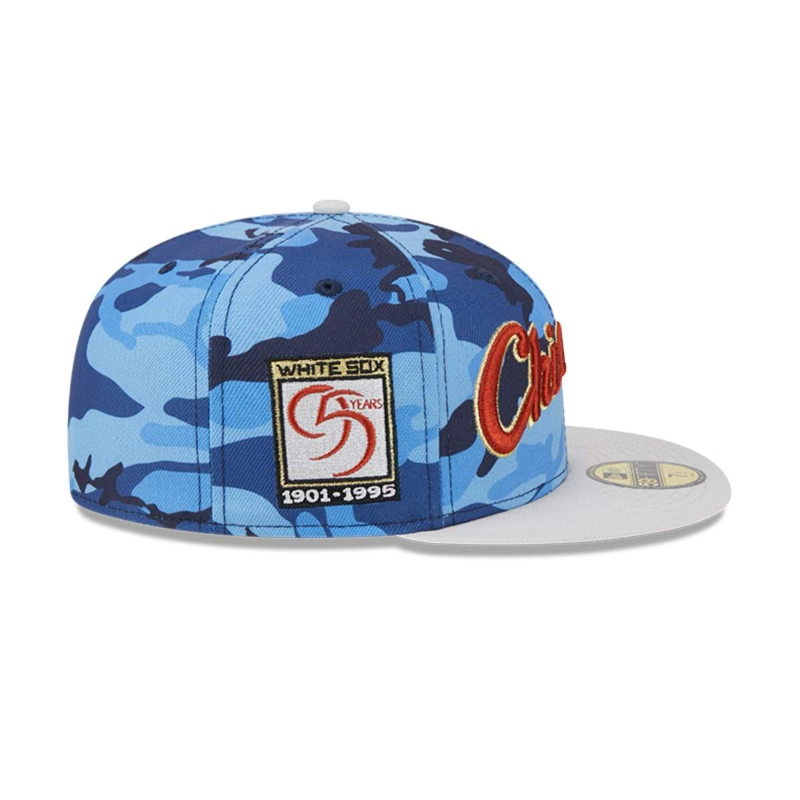 GORRO 59FIFTY MLB CHICAGO BLANCO SOX URBAN AZUL CAMO - 6