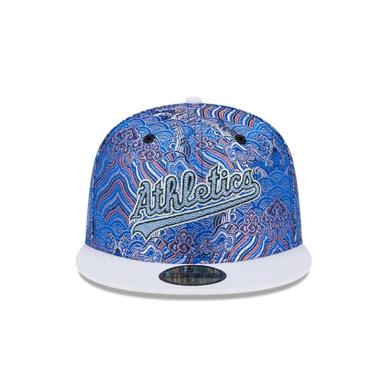 GORRA 59FIFTY MLB OAKLAND ATHLETICS WAVE FILL BLUE - 3
