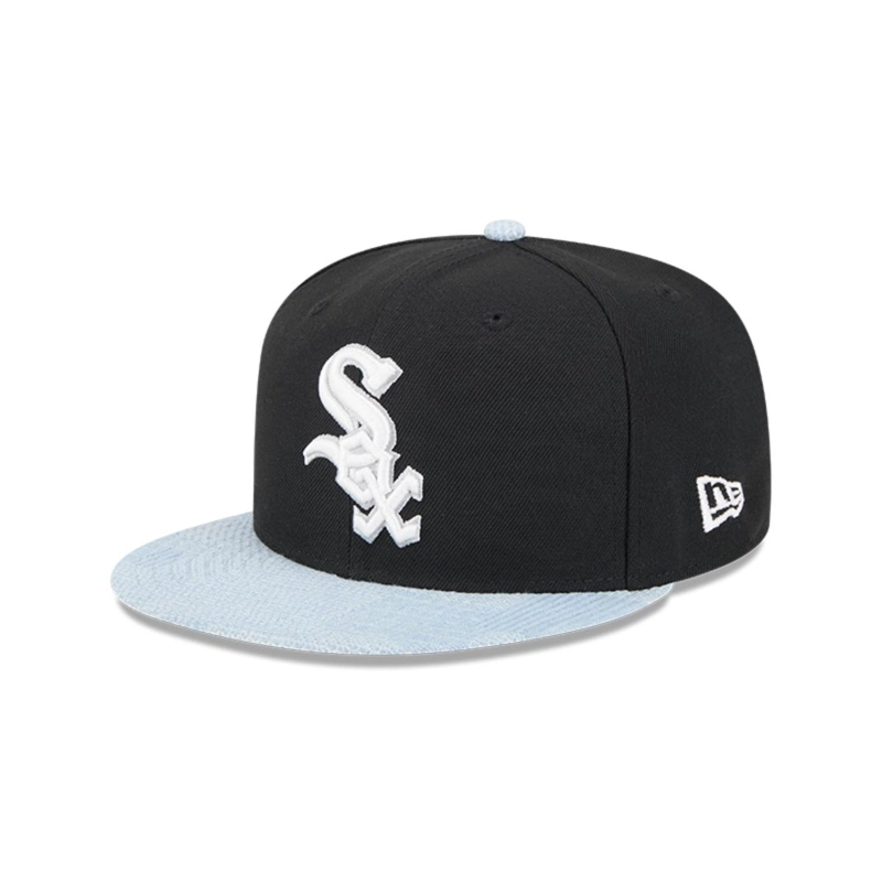 GORRA 59FIFTY CHICAGO BLANCO SOX MLB PATCH DENIM NEGRO - 1