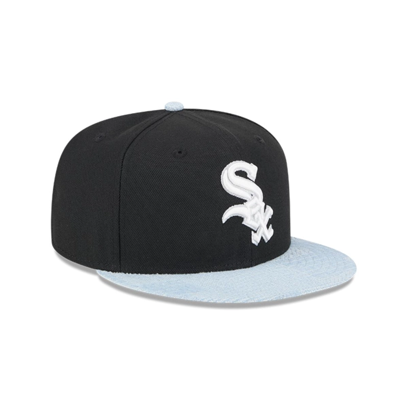 GORRA 59FIFTY CHICAGO BLANCO SOX MLB PATCH DENIM NEGRO - 2