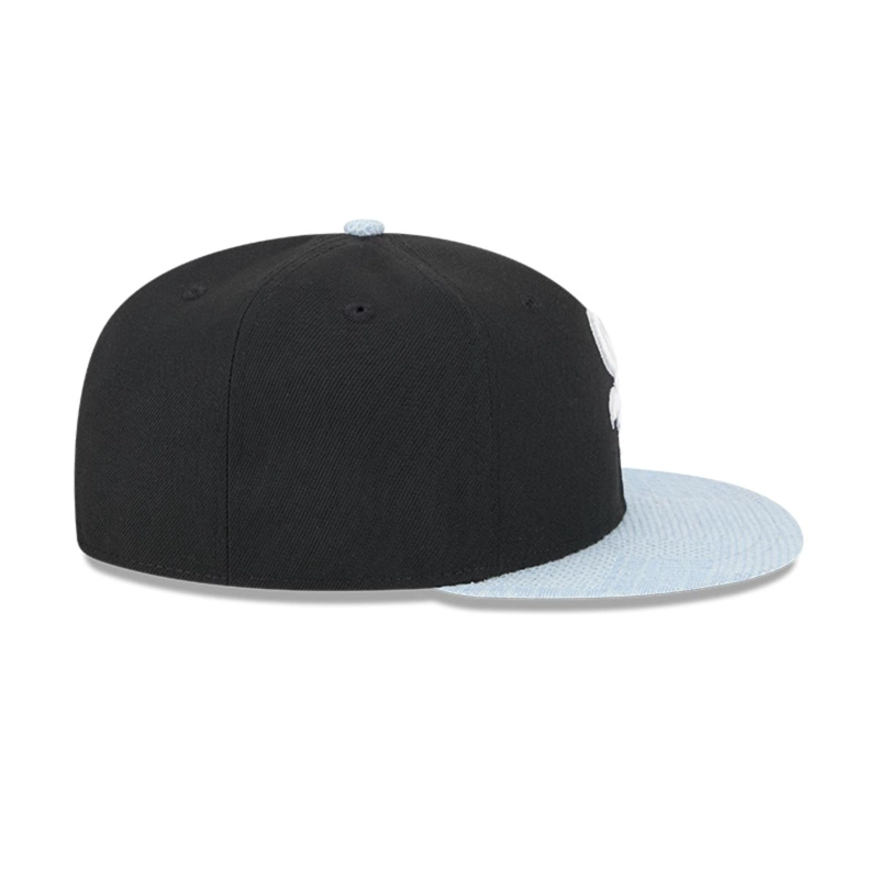 GORRA 59FIFTY CHICAGO BLANCO SOX MLB PATCH DENIM NEGRO - 6