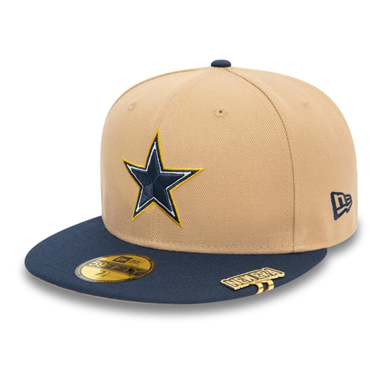GORRA NEW ERA BEIGE 59FIFTY DALLAS COWBOYS NFL PIN PACK - 2