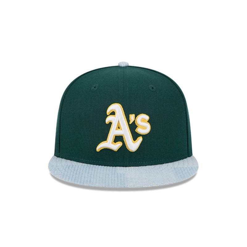 GORRA 59FIFTY OAKLAND ATHLETICS MLB PATCH DENIM DARK GREEN - 3