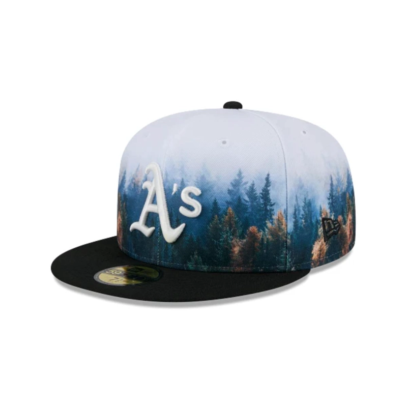 GORRA NEW ERA NEGRO 59FIFTY OAKLAND ATHLETICS MLB PHOTOREAL BLACK - 1