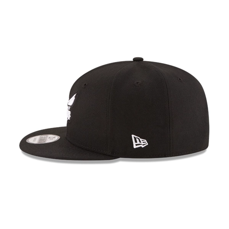 GORRO NEW ERA NEGRO 9FIFTY NBA CHARLOTTE HORNETS BLACKWHITE DARK BROWN - 4
