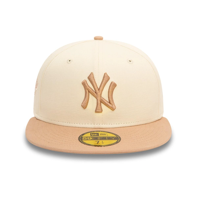 GORRA NEW ERA BEIGE 59FIFTY NEW YORK YANKEES MLB COLOR BLOCK LIGHT - 2