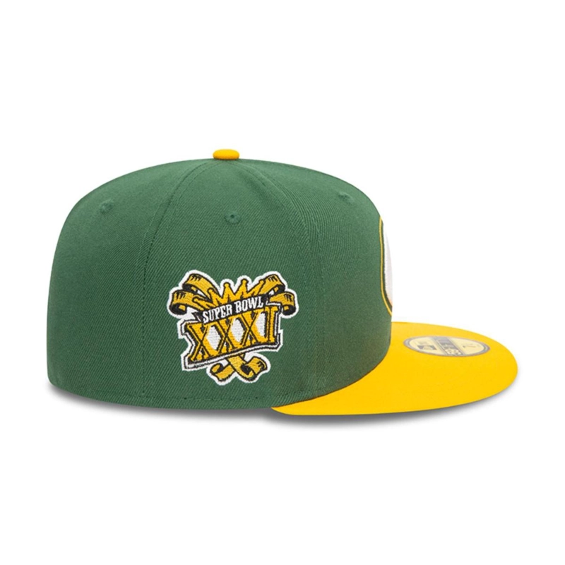 GORRA NEW ERA VERDE 59FIFTY GREEN BAY PACKERS NFL PIN PACK DARK GREEN - 5