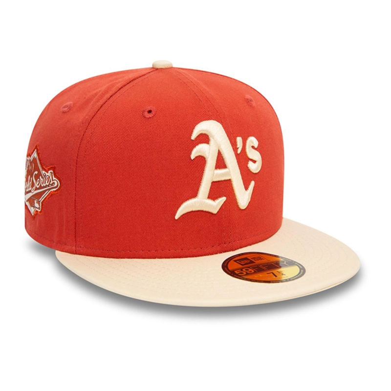 GORRA NEW ERA NARANJO 59FIFTY OAKLAND ATHLETICS MLB COLOR BLOCK COPPER - 1