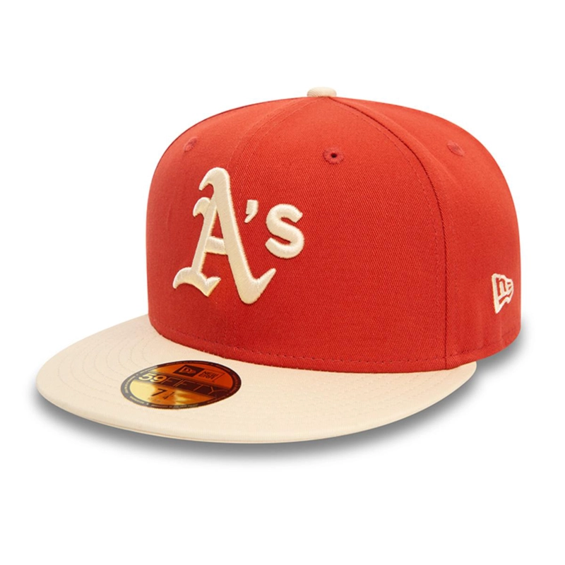 GORRA NEW ERA NARANJO 59FIFTY OAKLAND ATHLETICS MLB COLOR BLOCK COPPER - 2