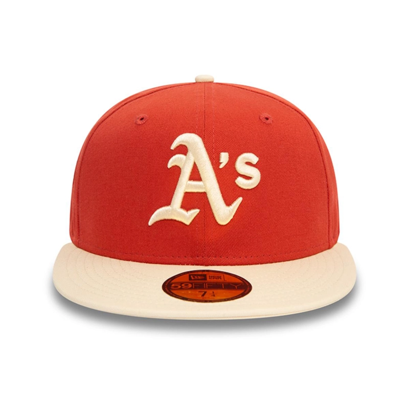 GORRA NEW ERA NARANJO 59FIFTY OAKLAND ATHLETICS MLB COLOR BLOCK COPPER - 3
