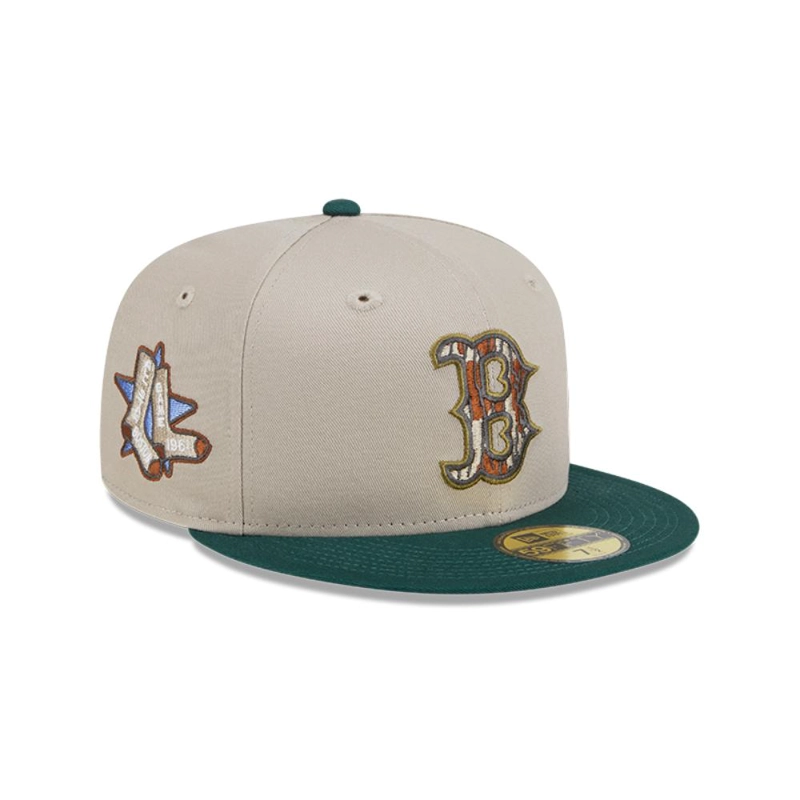 GORRA BOSTON RED SOX MLB 59FIFTY TREE BARK FILL GREY - 1