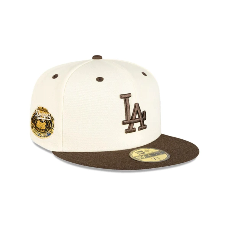 GORRA 59FIFTY LOS ANGELES DODGERS MLB WOOL VISOR CAFE - 1