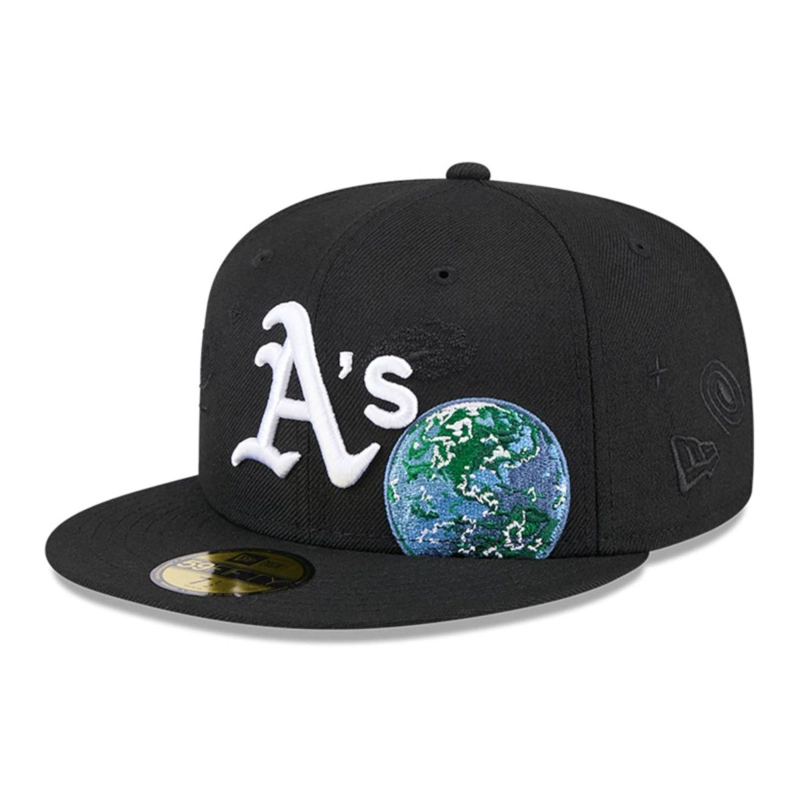 GORRA 59FIFTY OAKLAND ATHLETICS MLB NEW ERA GLOBAL BLACK - 1