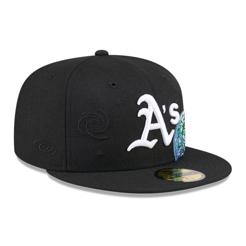 GORRA 59FIFTY OAKLAND ATHLETICS MLB NEW ERA GLOBAL BLACK - 2