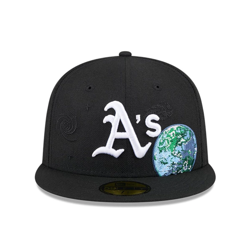 GORRA 59FIFTY OAKLAND ATHLETICS MLB NEW ERA GLOBAL BLACK - 3