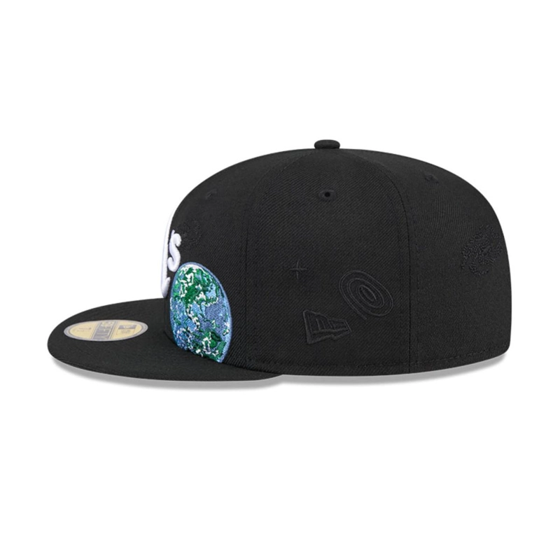 GORRA 59FIFTY OAKLAND ATHLETICS MLB NEW ERA GLOBAL BLACK - 5