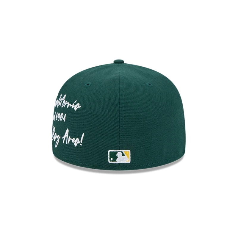 GORRA 59FIFTY OAKLAND ATHLETICS MLB TEAM VERBIAGE VERDE - 6