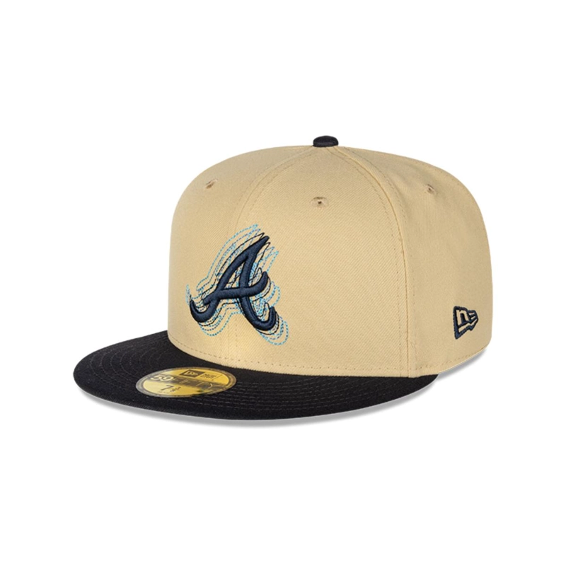 GORRA 59FIFTY ATLANTA BRAVES MLB PACK ILLUSION GOLD - 2