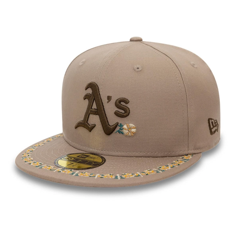 GORRA 59FIFTY OAKLAND ATHLETICS MLB FLORAL BORDER CAFE - 1
