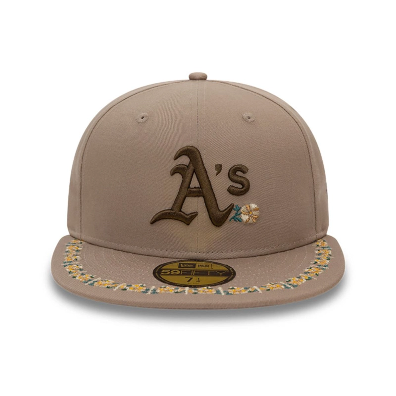 GORRA 59FIFTY OAKLAND ATHLETICS MLB FLORAL BORDER CAFE - 3