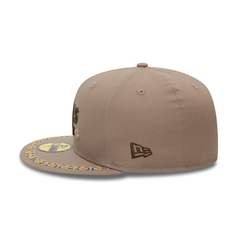 GORRA 59FIFTY OAKLAND ATHLETICS MLB FLORAL BORDER CAFE - 5